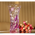 Wholesale beautiful colorful glass flower vase for home decoration,clear crystal glass vase